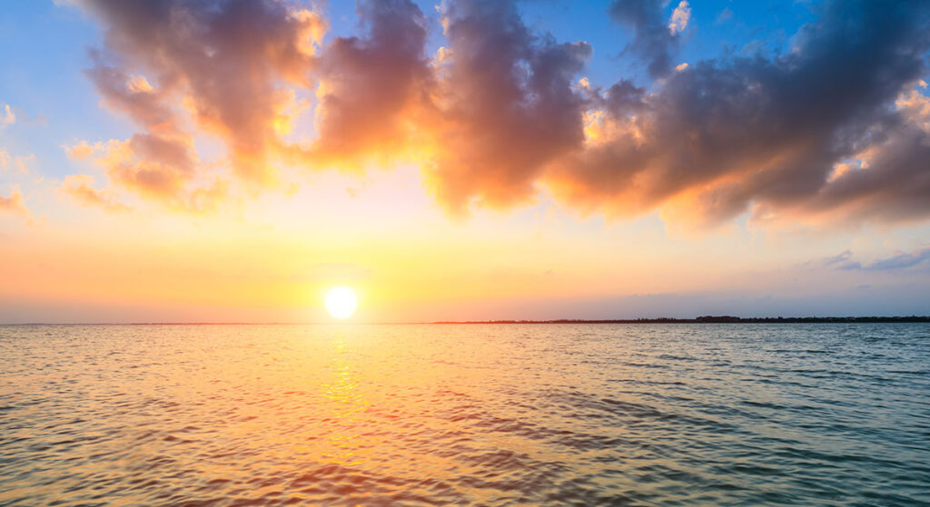 sunrise on the water